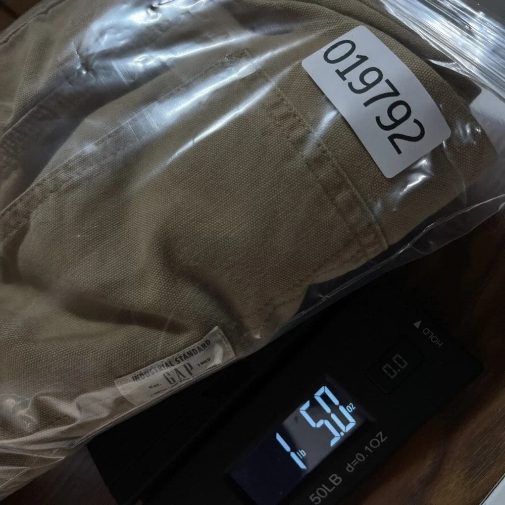 VINTAGE Gap Pants Mens 38x32 Brown Canvas Carpenter Baggy Skater Work Industrial